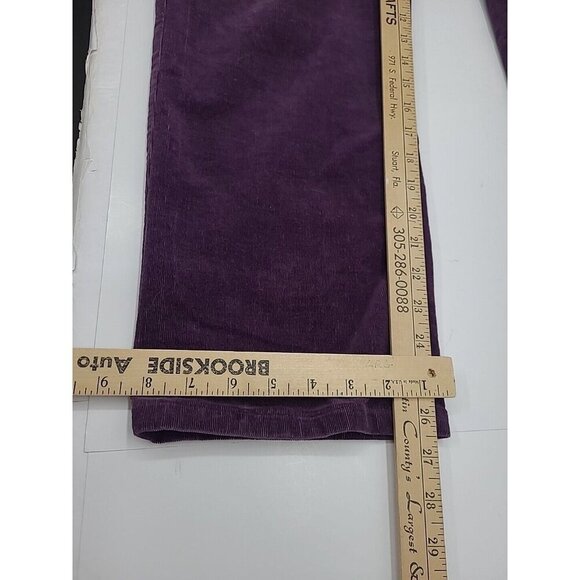 Chico's Purple Corduroy Pants Women's Size Large Short Wide Leg - Picture 7 of 7